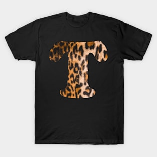 Letter T leopard print T-Shirt